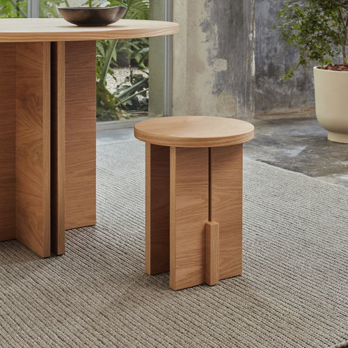 Tabouret contemporain - BARDI - Hobby Flower - en chêne / en frêne / avec piètement en bois