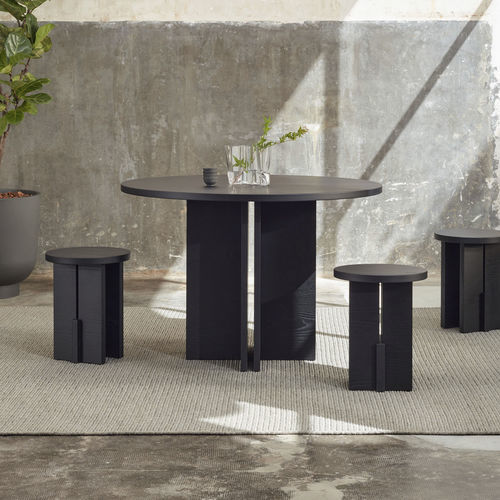 Table contemporaine - BARDI - Hobby Flower - en chêne / en frêne / avec piètement en bois