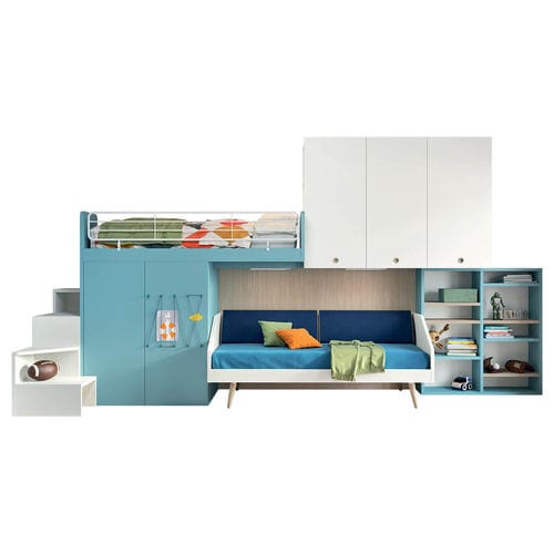 Lit simple - LOFT - nidi - contemporain / pour enfant / avec étagère intégrée