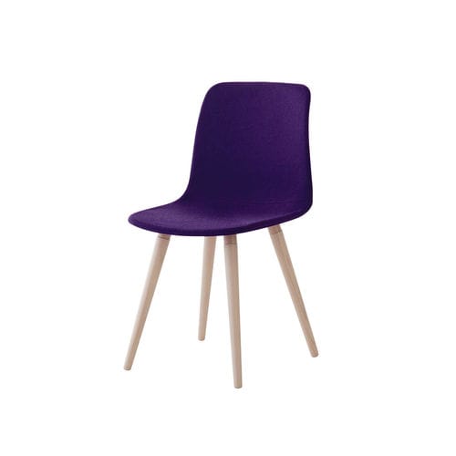 Chaise contemporaine - POD - nidi - d'intérieur / en bois / tapissée