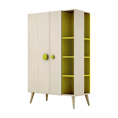 Armoire contemporaine - WOODY - nidi - à portes battantes / pour enfant / avec bibliothèque