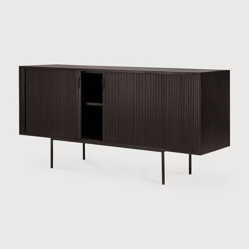 Buffet contemporain - Roller Max - ETHNICRAFT - en teck / en acajou / à portes battantes