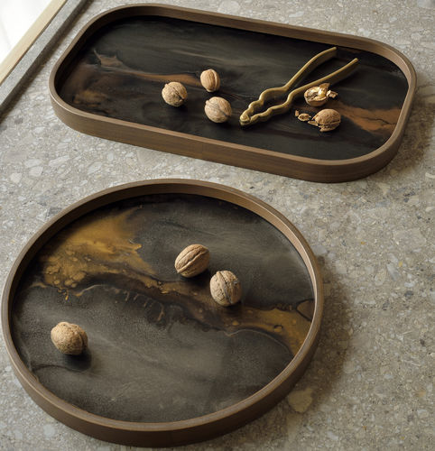 Vide-poche en bois - Organic  - ETHNICRAFT - en verre