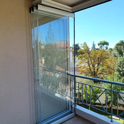 Fenêtre en aluminium - IN KIFISSIA - Atrio Glass Doors - pliante / à double vitrage / 2 vantaux