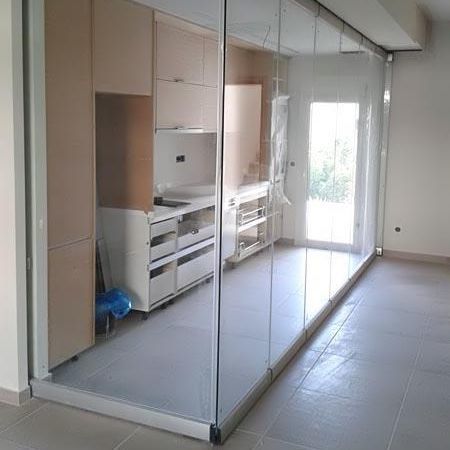 Séparateur d'espace en cristal - KALLITHEA - Atrio Glass Doors - professionnel / d'intérieur
