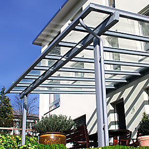 Pergola autoportée - SUNROOFS - Atrio Glass Doors - en verre / en métal / sur mesure