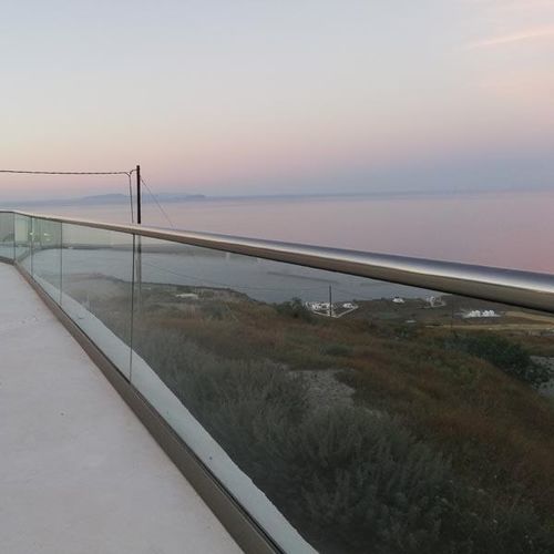 Balustrade en verre - IMEROVIGLI SANTORIN - Atrio Glass Doors - d'extérieur / pour piscine / au sol