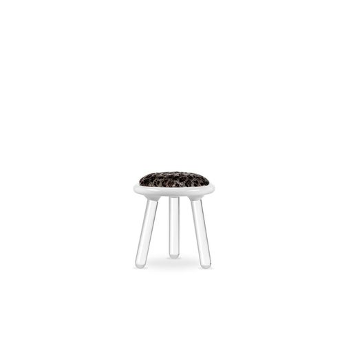 Tabouret contemporain - ILLUSION LEOPARD STOOL - Insplosion - en fibre synthétique / avec piètement en bois / avec piètement en acrylique