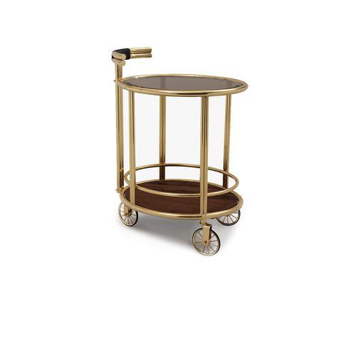 Desserte professionnelle - BAUGHMAN BAR CART - Insplosion - résidentielle / en noyer / en laiton