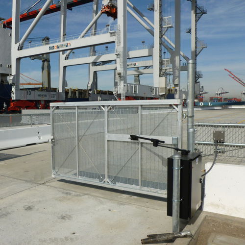 Portail battant - HEAVY DUTY - Tymetal Corp - alliage d'aluminium / grillagé / motorisé