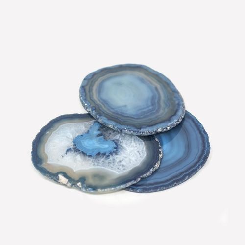 Sous-verre en marbre - BLUE COAST - Aura London - en saphir