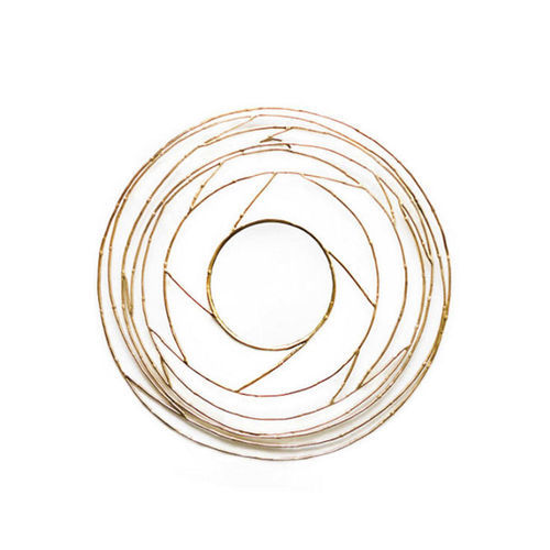 Miroir mural - WHIRL - Aura London - contemporain / rond / en laiton brossé