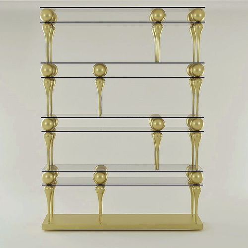 Étagère contemporaine - Lotus - Fertini Casa - en bois massif / en verre / en cristal