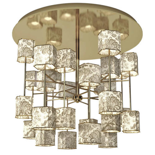 Lustre contemporain - Roses Lotus - Fertini Casa - en métal / en laiton / en soie