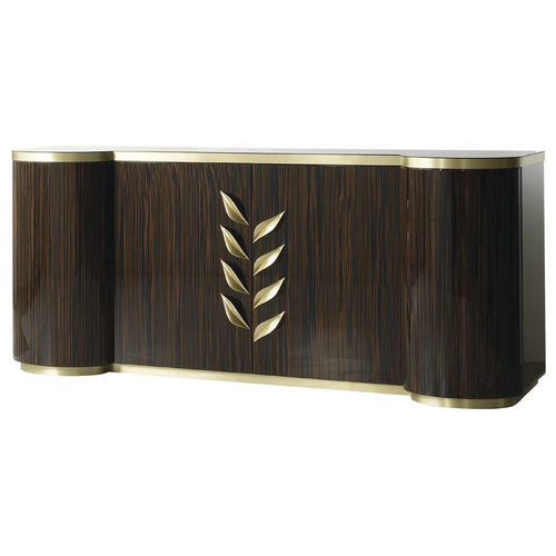 Buffet contemporain - Lotus - Fertini Casa - en ébène de macassar / en laiton poli / à portes battantes