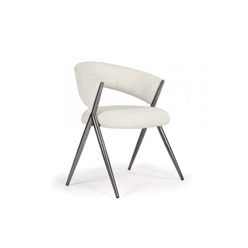 Chaise de salle à manger contemporaine - Doha - Fertini Casa - d'intérieur / en velours / avec piètement en acier inoxydable