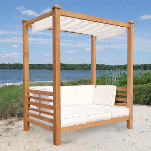 Canapé contemporain - VISTA : 6111 - COUNTRY CASUAL TEAK - de jardin / en tissu acrylique / à baldaquin
