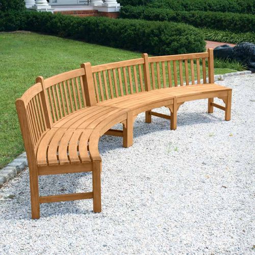 Banc public classique - WINDERMERE : 4559 - COUNTRY CASUAL TEAK - en teck / avec dossier