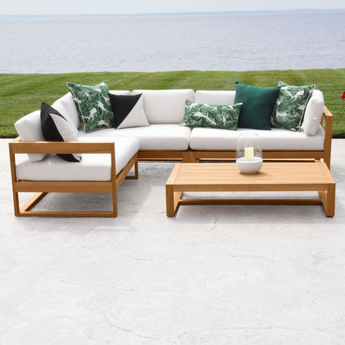 Canapé d'angle - CASITA : 9083 - COUNTRY CASUAL TEAK - contemporain / de jardin / en tissu