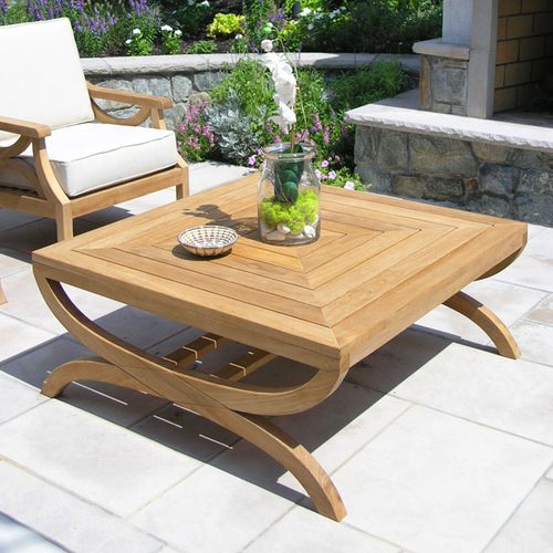 Table basse contemporaine - FIORI® : 9813 - COUNTRY CASUAL TEAK - en teck / carrée / résidentielle