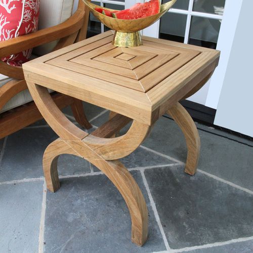 Table d'appoint contemporaine - FIORI® : 9812 - COUNTRY CASUAL TEAK - en teck / carrée / résidentielle