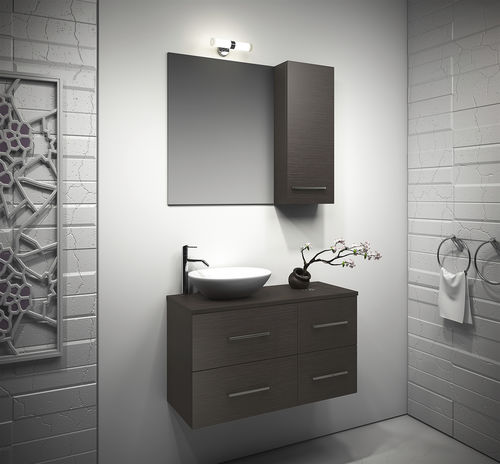 Meuble vasque double - Tetris 35 - NOVEL BATHROOM FURNITURE - suspendu / en bois laqué / en placage de bois