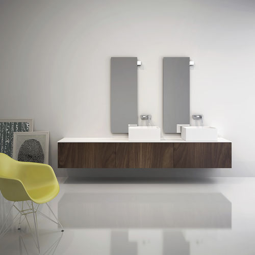 Meuble vasque double - Yosemite - NOVEL BATHROOM FURNITURE - mural / en bois laqué / en HPL
