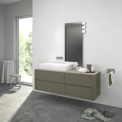 Meuble vasque double - Velvet - NOVEL BATHROOM FURNITURE - mural / en wengé / en chêne