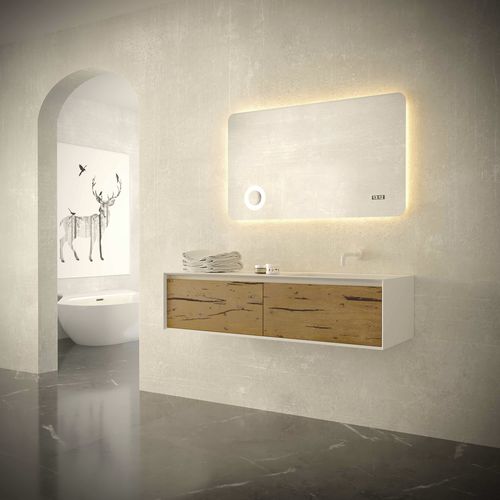 Meuble vasque mural - PLANAR COMP 07 - NOVEL BATHROOM FURNITURE - en chêne / en bois laqué / en placage de bois