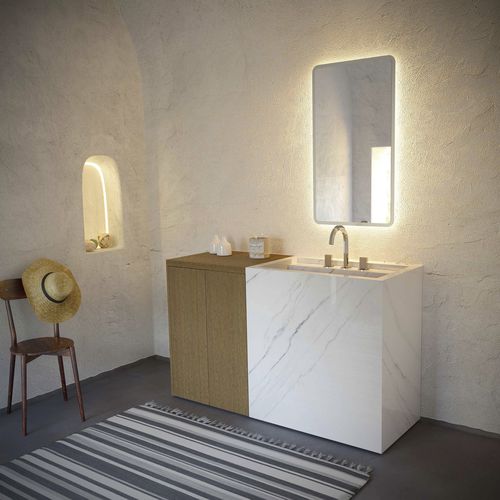Meuble vasque double - Cover New Collection - NOVEL BATHROOM FURNITURE - mural / à poser / en chêne