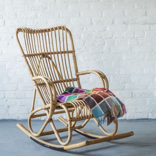 Fauteuil à bascule - MARLÈNE - KOK Maison - contemporain / en rotin / en rotin