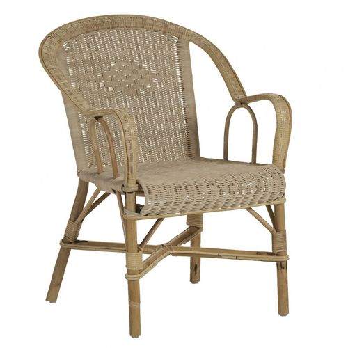 Fauteuil contemporain - MARCEL - KOK Maison - en tissu / en rotin / en rotin