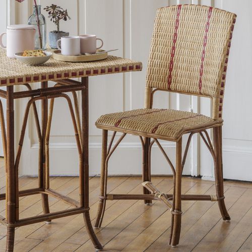 Chaise de salle à manger contemporaine - BAGATELLE - KOK Maison - d'intérieur / en rotin / avec piètement en rotin