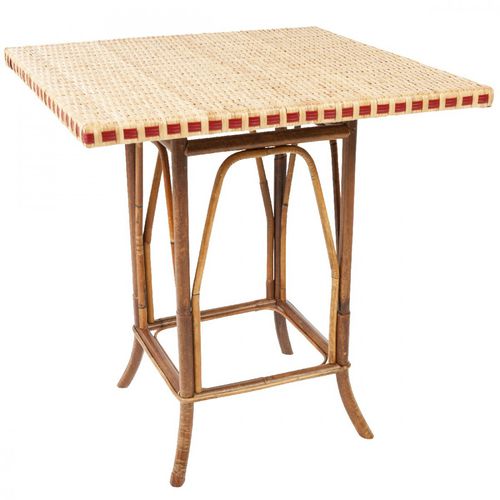 Table à manger contemporaine - BAGATELLE - KOK Maison - en rotin / en verre / avec piètement en rotin