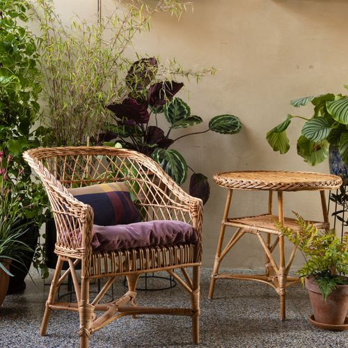 Chaise contemporaine - ANTONIN - KOK Maison - d'intérieur / en osier / avec piètement en osier