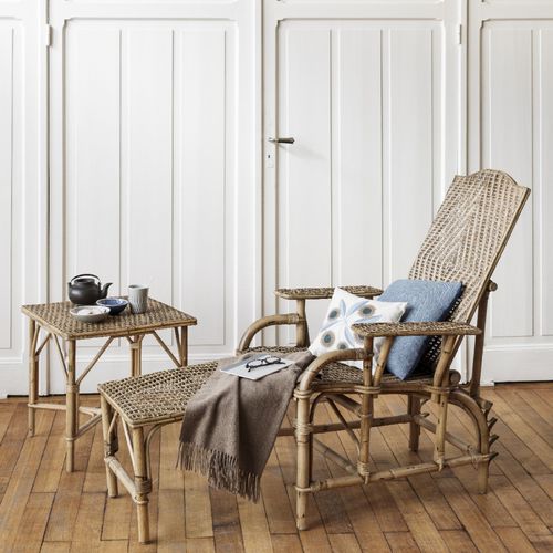 Chaise longue vintage - GRAND-MÈRE - KOK Maison - en rotin / en rotin / professionnelle