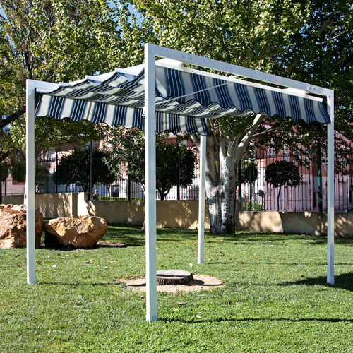 Pergola autoportée - Persax - en aluminium / couverture en toile