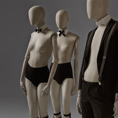 Mannequin de vitrine femme - HANS BOODT MANNEQUINS - abstrait / en tissu / assis