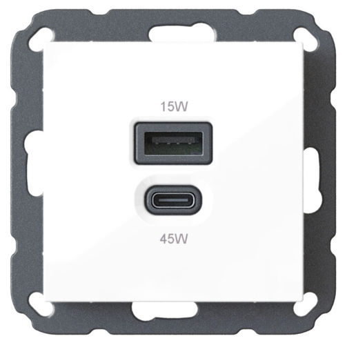 Prise USB - KOMBI T65.01 : 6560x0100 - Bodo Ehmann GmbH - double / murale / encastrable
