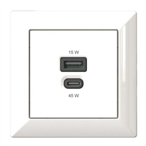 Prise USB - KOMBI T65.01 : 6560x0101 - Bodo Ehmann GmbH - double / murale / encastrable
