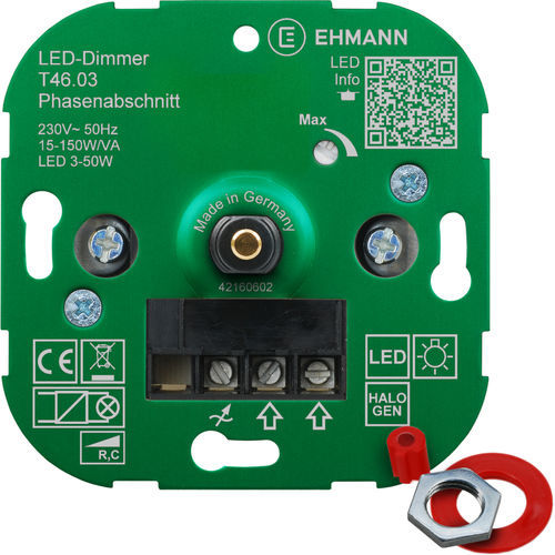 Variateur bouton poussoir - T46.03 - Bodo Ehmann GmbH - rotatif / électronique / encastré