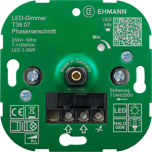 Variateur rotatif - 3900x0700 - Bodo Ehmann GmbH - à bouton poussoir / électronique / encastré