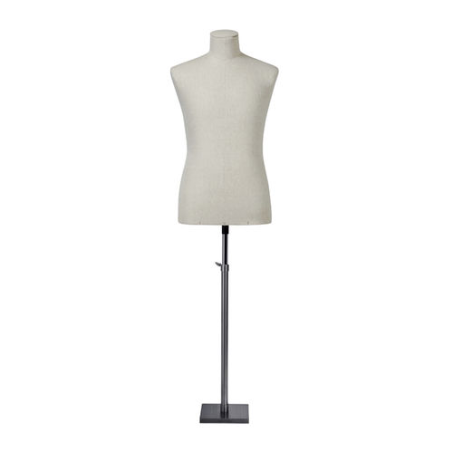 Buste mannequin homme - B304/48 CANVAS CALF 02 - STOCKMAN - abstrait / sans-tête / blanc