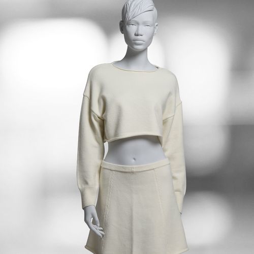 Mannequin de vitrine femme - 160 CITIZENS - WINDOW FRANCE - mode / assis / blanc