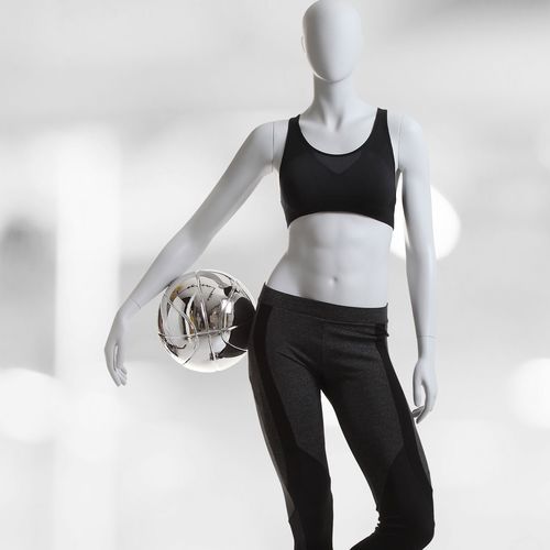 Mannequin de vitrine femme - 123 ATHLETICS - WINDOW FRANCE - sport / assis / blanc