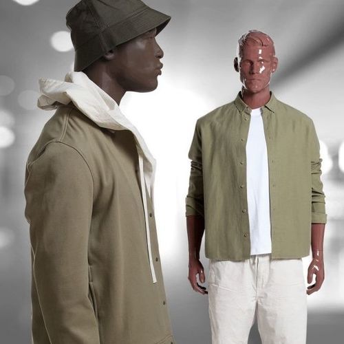 Mannequin de vitrine homme - 153 ONE WORLD FACETS - WINDOW FRANCE - abstrait / beige / marron