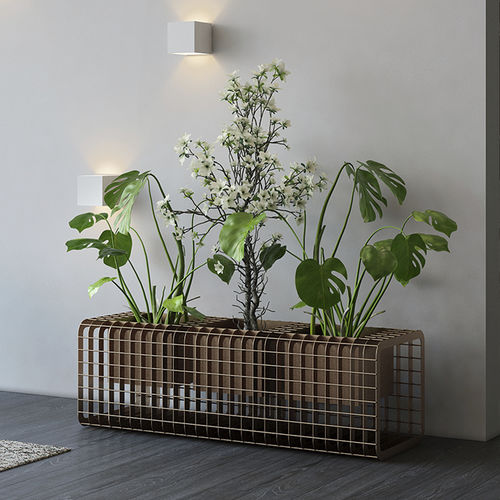 Jardinière en métal - CUBE - Cobermaster Concept - rectangulaire / d'intérieur