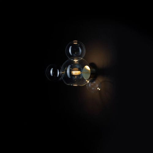 Applique murale contemporaine - Bolle 04 - Giopato & Coombes - d'intérieur / en laiton / en verre borosilicaté