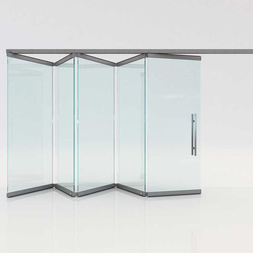 Cloison pliante - F6 W - Salinox - vitrée / en aluminium / professionnelle