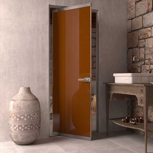 Porte d'intérieur - FLEX - Salinox - en verre / à pivot / levante-coulissante